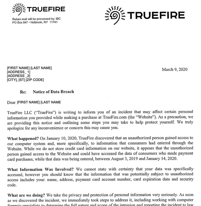 truefire-letter